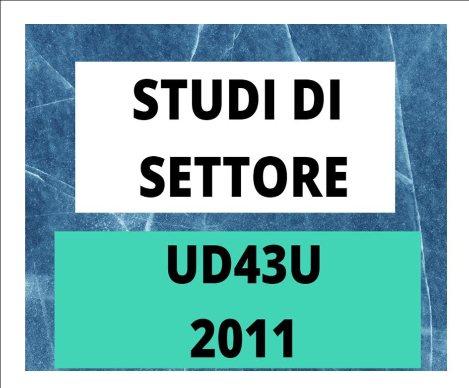 STUDI DI SETTORE - PERIODO DI IMPOSTA 2011 - UD43U (Studi di settore)