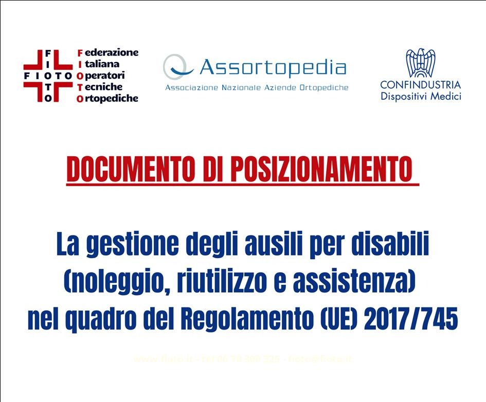 RIUTILIZZO AUSILI / NOLEGGIO / ASSISTENZA : DOCUMENTO CONGIUNTO