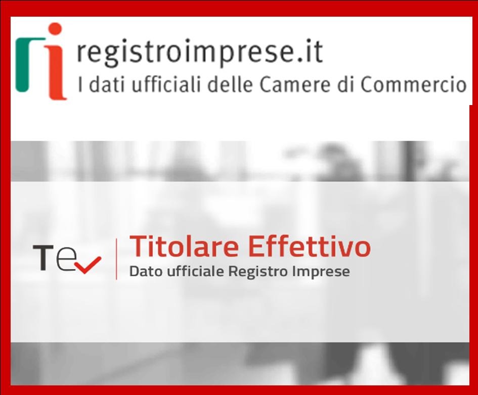 TITOLARE EFFETTIVO - OBBLIGO DI COMUNICAZIONE AL REGISTRO IMPRESE