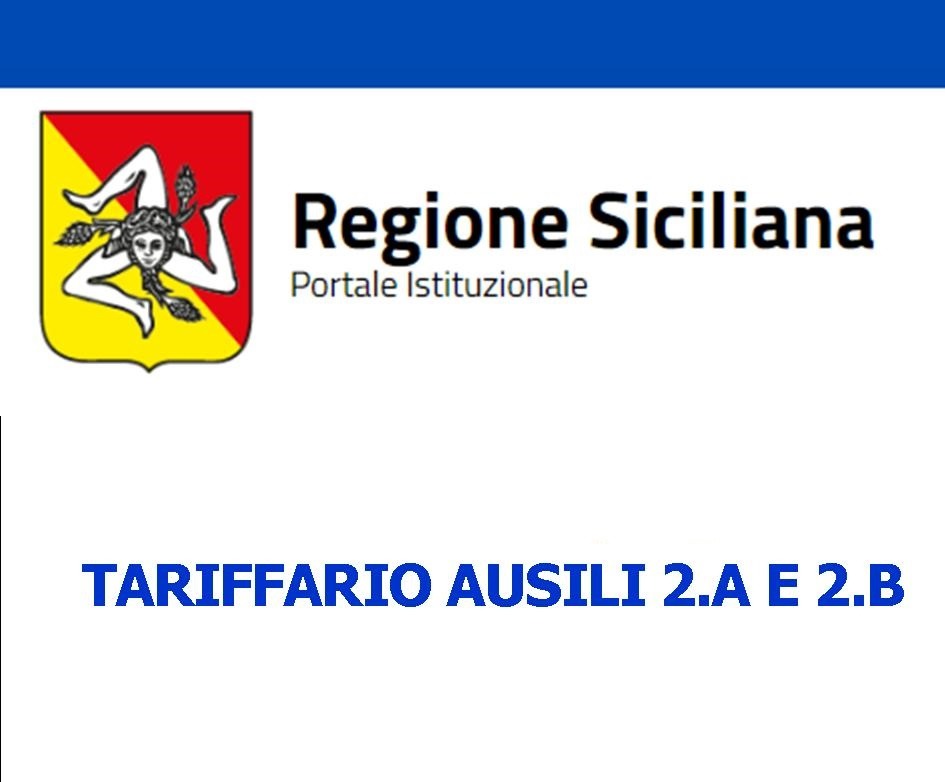REGIONE SICILIA - NUOVO TARIFFARIO AUSILI 2.A E 2.B - D.A. N. 888/2026